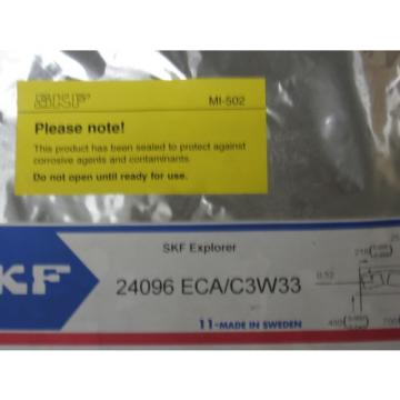 SKF Explorer 24096 ECA/C3W33 Spherical Roller Bearing 24096ECA/C3W33 -  New