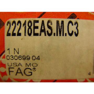 FAG 22218EAS.M.C3 Straight Bore W33 C3 Clearance Spherical Roller Bearing