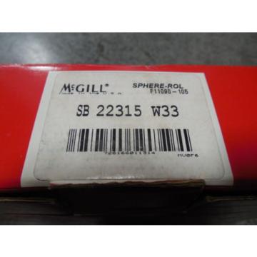 NEW McGill SB 22315 W33 Sphere-Rol Spherical Roller Bearing