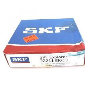 NIB SKF 22211 EK/C3 SPHERICAL ROLLER BEARING 22211EKC3