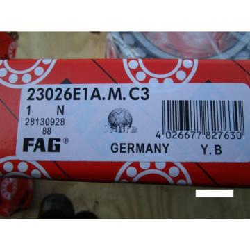 Fag 23026E1A.M.C3, 23026E 1A.M.C3, Spherical Roller Bearing(=2 SKF,NSK ,NTN,SNR)