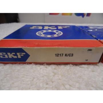 SKF Self-aligning ball bearings Philippines 1217K/C3  Self Aligning Ball Bearing 1217K /C3 NIB Lot of 2