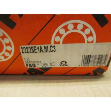 1 NIB FAG 22228E1A.M.C3 22228E1AMC3 SPHERICAL ROLLER BEARING OPEN 140 X 250 X 68