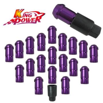 20PC PURPLE 12X1.5MM ALUMINUM RACING LOCKING LUG NUTS SET FOR HONDA ACURA TOYOTA