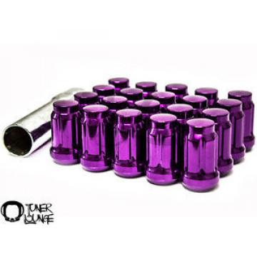 Z RACING TUNER SPLINE STEEL PURPLE SHORT CLOSED ENDED LUG NUTS 12x1.5MM 20 PCS