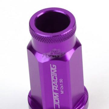 20PC M12 X 1.5 OPEN END ALUMINUM LUG NUT/WHEEL RIM LOCK+ADAPTER KEY PURPLE