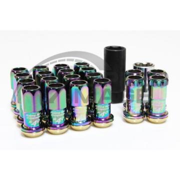 PROJECT KICS R40 LUG NUTS WITH LOCKS NEO CHROME 12X1.50 16+4 TUNER SET