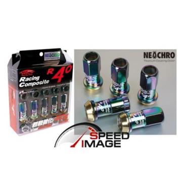 PROJECT KICS R40 LUG NUTS WITH LOCKS NEO CHROME 12X1.50 16+4 TUNER SET