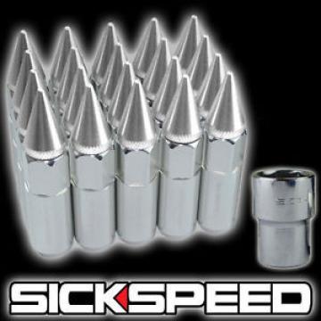 SICKSPEED 20 PC POLISHED SPIKED ALUMINUM 60MM LOCKING LUG NUTS WHEEL 12X1.25 L12