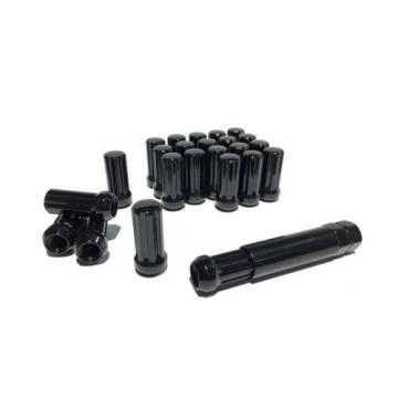 24 BLACK 51MM SPLINE DRIVE LOCKING LUG NUTS LUGS W/ KEY FOR WHEEL M14X1.5