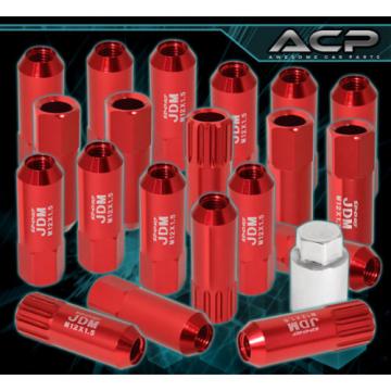 FOR ACURA M12x1.5MM LOCKING LUG NUTS RACING ALUMINUM TUNER WHEEL 20PC KIT RED