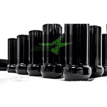 32 PC DODGE RAM LUGS 2500 3500 9/16 BLACK TRUCK 7 SPLINE LOCKING LUG NUTS +2KEYS