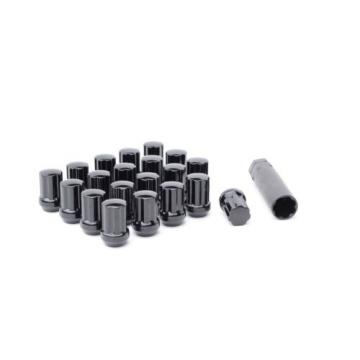 20 MOPAR 7 SPLINE WHEEL LOCK LUG NUTS KEY 14X1.5 M14 1.5 ACORN CLOSED END BLACK