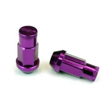 Type-4 50mm Wheel Rim Closed End Lug Nuts 20 PCS Set M12 X 1.5 PURPLE w/ LOCK