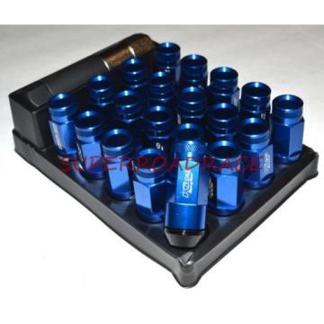 PROJECT KICS LEGGDURA OPEN ENDED LUG NUT LOCK SET OF 20 53MM 12x1.5 BLUE