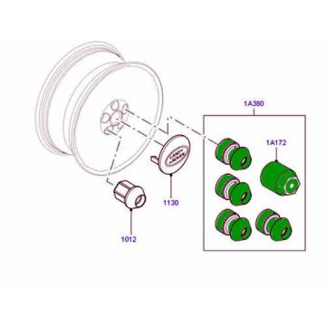 LAND ROVER LUG NUT LOCK RANGE ROVER 10-12 SPORT 10-13 LR4 KIT 5 OEM NEW LR043820