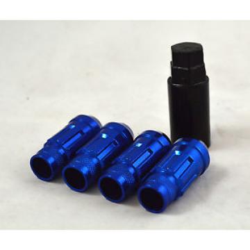 NNR PERFORMANCE LUG NUT LOCK SET STEEL BLUE WITH KEY FOR HONDA/ACURA 12X1.5