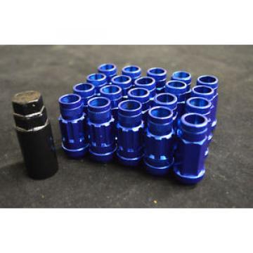 NNR EXT STEEL LUG NUTS W/ LOCK FOR HONDA AND ACURA 12X1.5 BLUE NNR-LN-SWL1215BL