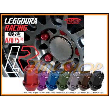 KICS LEGGDURA 35MM WHEELS LOCKS LUG NUTS 12X1.5 1.5 ACORN RIM FORGED RED 20 H