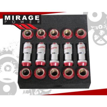 (20 PIECE) M12 x 1.5&#034; RACING FORMULA TUNER WHEEL LUG NUTS CHROME RED FOR TOYOTA