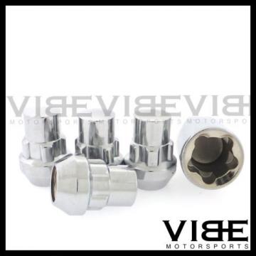 M14X1.5 14X1.5 CHROME EXT ACORN WHEEL LUG NUT LOCKS QUANTITY 4 KEY INCLUDED