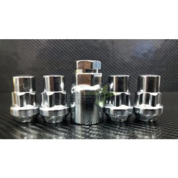 19 CHROME JEEP LUG NUTS + 4 WHEEL LOCKS | 1/2X20 BULGE ACORN 5X4.5 5X114.3 5X5