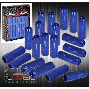 M12 X 1.5MM EXTENDED LOCKING PERFORMANCE RACING LUG NUTS 20PC SET JDM VIP BLUE