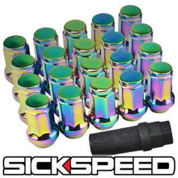 20 NEO CHROME LOCKING HEPTAGON SECURITY LUG NUTS LUGS FOR WHEELS/RIMS 12X1.5 L07