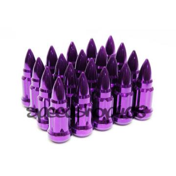 Z Racing Purple Bullet 57mm 12X1.5 Steel Lug Nuts Key Tuner Close Extended