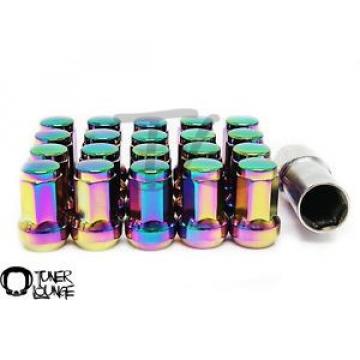 Z RACING HEPTAGON STEEL NEO CHROME 20 PCS 12X1.25MM OPEN ENDED LUG NUTS SET