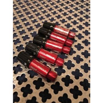 5 FIVE - USED TaylorMade Rescue Hybrid .370 Red Shaft Sleeve adapters - 5