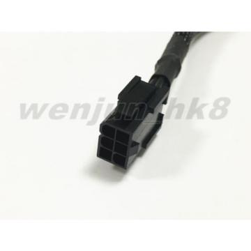 50PCS PCI Express 6pin to 8pin Video Card Power Adapter Cable Black Sleeved 24CM