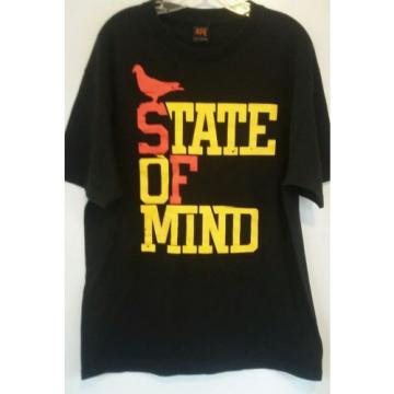 Adapt Clothing &#034;State Of Mind&#034; Large Black Short Sleeve T-Shirt 100% Cotton