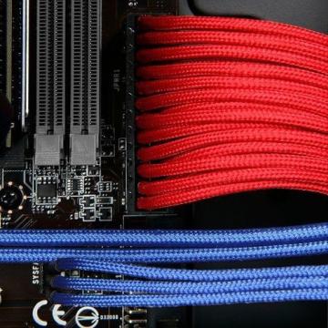 BitFenix 45cm Molex to SATA Adapter - Sleeved Red/Black