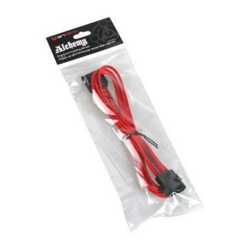 NEW BitFenix 45cm Molex to SATA Adapter - Sleeved Red/Black