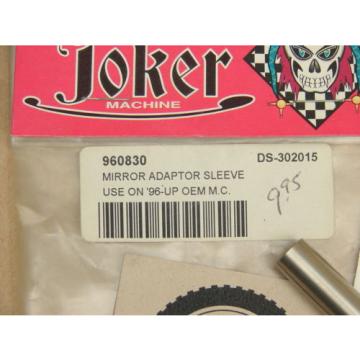 NOS Joker Machine Mirror Adaptor Sleeve Use on 96 Up OEM Harley 960830 DS-302015