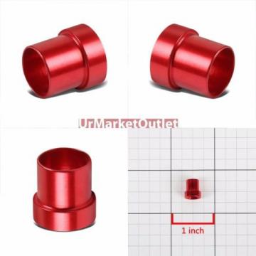 Red Aluminum Male Hard Steel Tubing Sleeve Oil/Fuel 4AN AN-4 Fitting Adapter