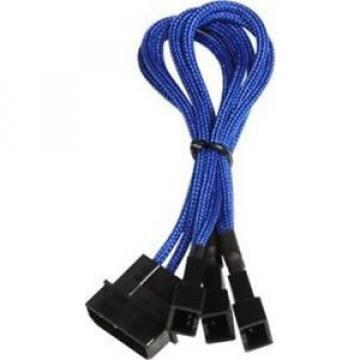 Cavo BitFenix Molex su 3x 3-Pin Adapter 20cm - sleeved blu/nero *CLCSHOP*