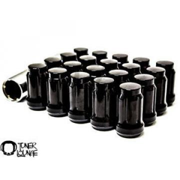 Z RACING TUNER SPLINE STEEL BLACK SHORT CLOSED ENDED LUG NUTS 12x1.5MM 20 PCS EK