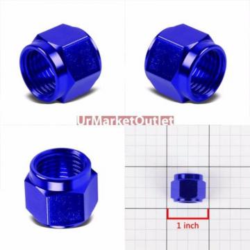 Blue Aluminum Female Tube/Line Sleeve Nut Flare Oil/Fuel 6AN Fitting Adapter