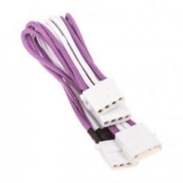 Cavo BitFenix Molex su 3x Molex Adapter 55 cm - sleeved viola/bianco *CLCSHOP*