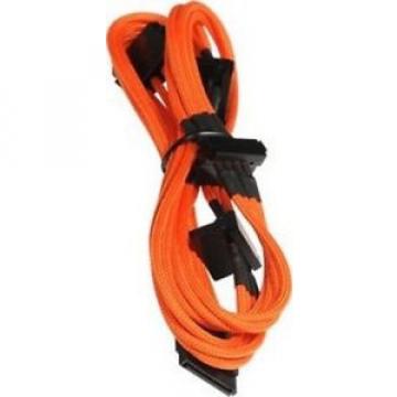 Cavo BitFenix Molex su 4x SATA Adapter 20 cm - sleeved arancione/nero *CLCSHOP*