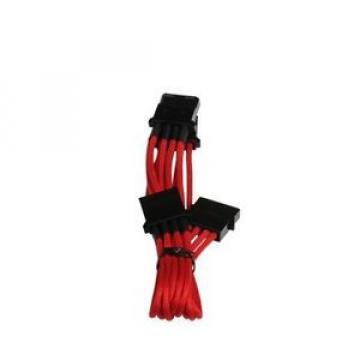 Cavo BitFenix Molex su 3x Molex Adapter 55cm - sleeved rosso/nero