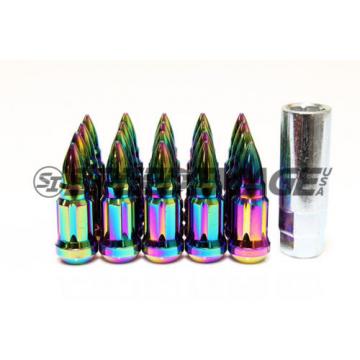 Z RACING BULLET NEO CHROME STEEL LUG NUTS 12X1.5MM EXTENDED KEY TUNER CLOSED