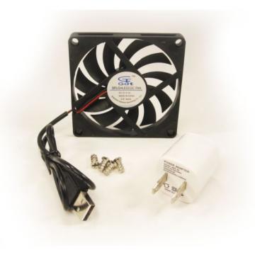 120mm 25mm Case Fan Kit 120VAC 77CFM USB A Adapter Cooling 12025 Sleeve 1437*