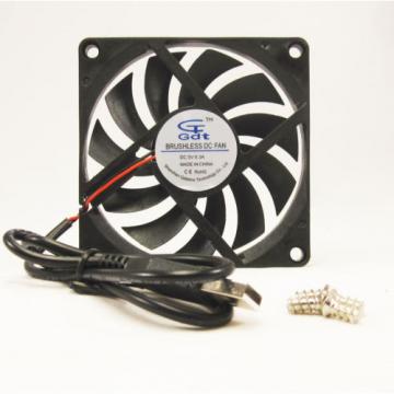 120mm 25mm Case Fan Kit 120VAC 77CFM USB A Adapter Cooling 12025 Sleeve 1437*