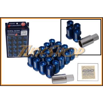 VOLK RACING RAYS STRAIGHT L42 DURA WHEELS LOCK LUG NUTS 12X1.5 1.5 RIM BLUE H