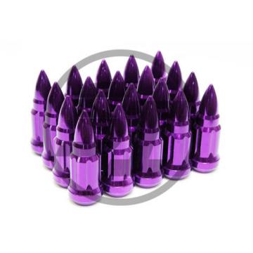 Z RACING BULLET PURPLE STEEL LUG NUTS 12X1.5MM EXTENDED KEY TUNER CLOSED