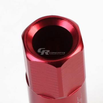 FOR CAMRY/CELICA/COROLLA 20X EXTENDED ACORN TUNER WHEEL LUG NUTS+LOCK+KEY RED