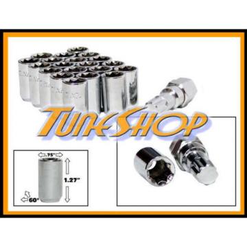 20 TUNER WHEEL LOCK LUG NUTS 8 POINT KEY 12X1.5 12 1.5 ACORN OPEN END CHROME L